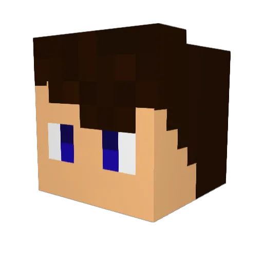 Rexxl Minecraft avatar head, 3D render