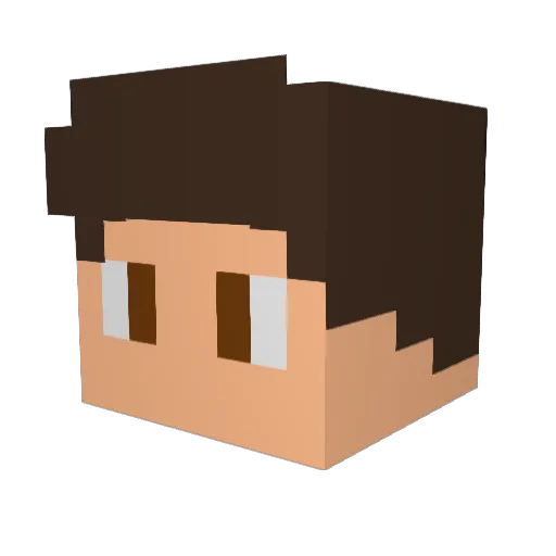 Rexy05 Minecraft avatar head, 3D render
