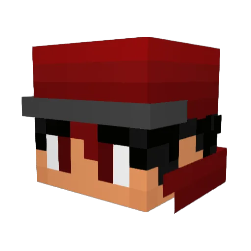 RexyAlt Minecraft avatar head, 3D render