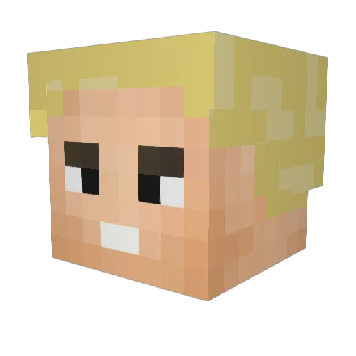 RexyRaptor070 Minecraft avatar head, 3D render