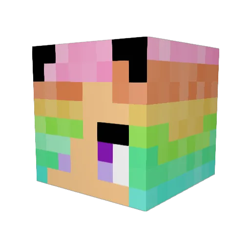 Rexyl Minecraft avatar head, 3D render