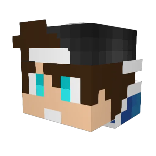 Rey1578 Minecraft avatar head, 3D render