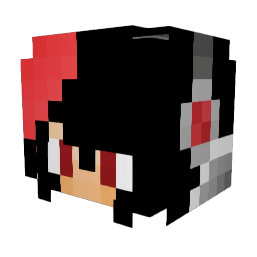 ReyArknta Minecraft avatar head, 3D render
