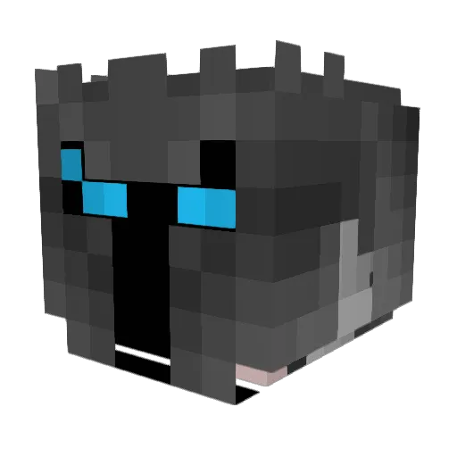 ReyExagon Minecraft avatar head, 3D render