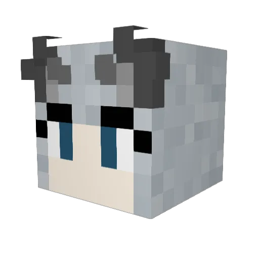 ReyKet Minecraft avatar head, 3D render