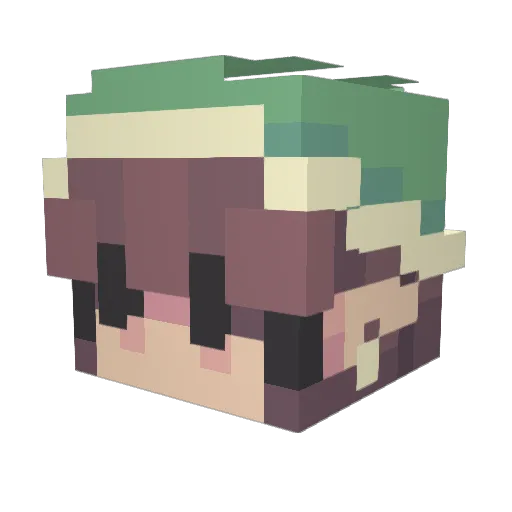 ReyLectro Minecraft avatar head, 3D render