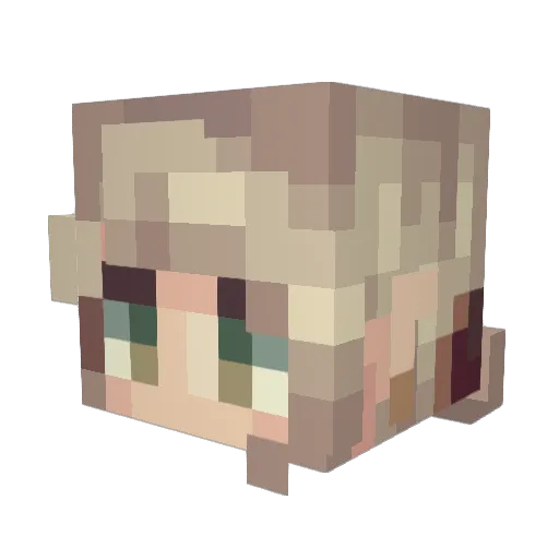 ReyMarkus Minecraft avatar head, 3D render