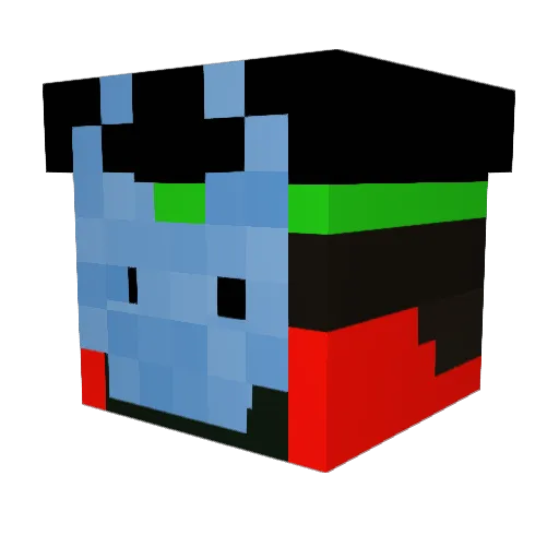 ReyMefisto Minecraft avatar head, 3D render