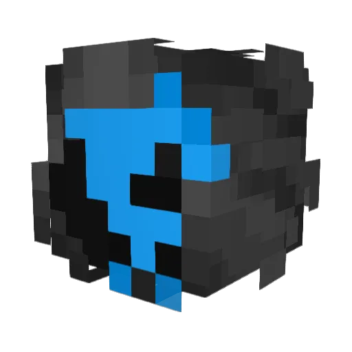ReyQios Minecraft avatar head, 3D render