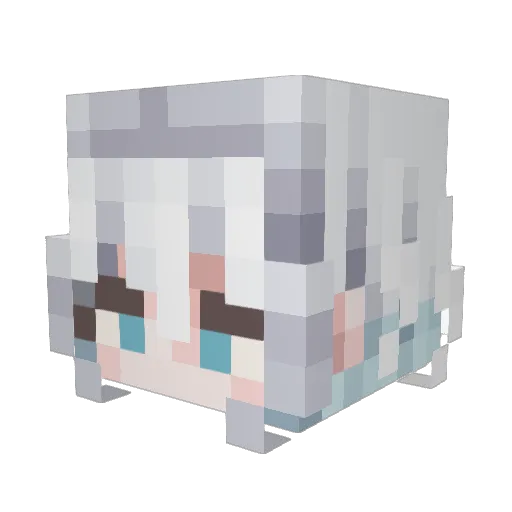 ReyRiveyra Minecraft avatar head, 3D render