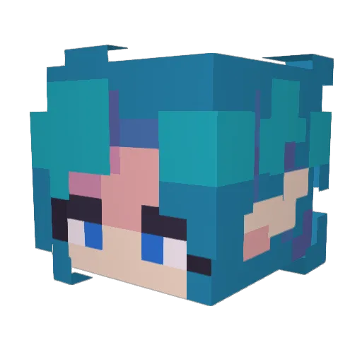 Rey_Enderman Minecraft avatar head, 3D render