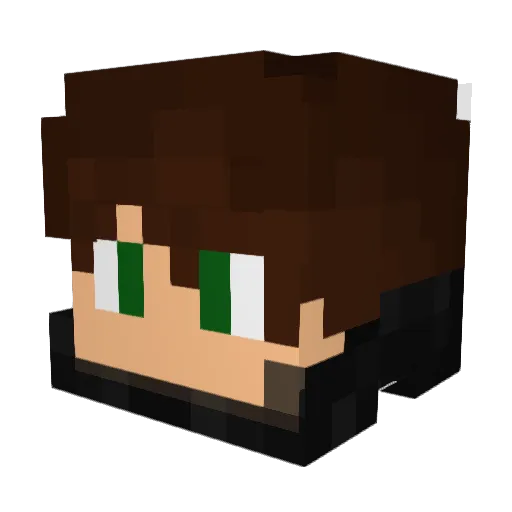 ReyesMC Minecraft avatar head, 3D render