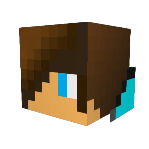 ReyesRee Minecraft avatar head, 3D render