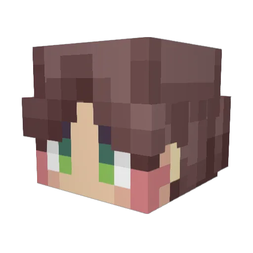 Reyfik Minecraft avatar head, 3D render