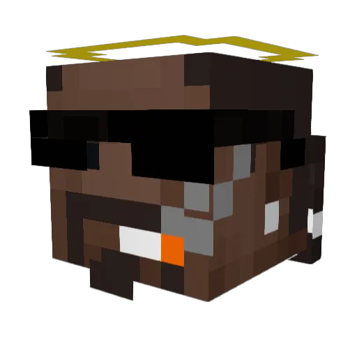 Reyfx Minecraft avatar head, 3D render