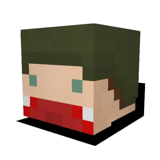Reylaxo Minecraft avatar head, 3D render