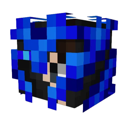 Reymango0 Minecraft avatar head, 3D render