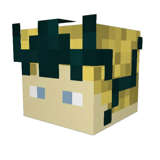 Reymastor Minecraft avatar head, 3D render