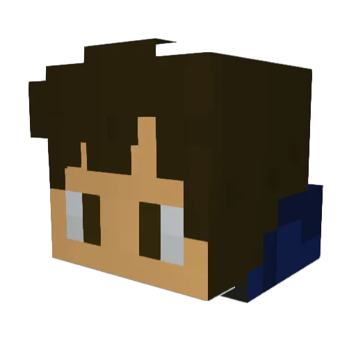 Reymenns Minecraft avatar head, 3D render