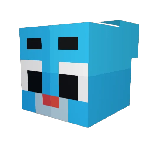 Reymosk Minecraft avatar head, 3D render