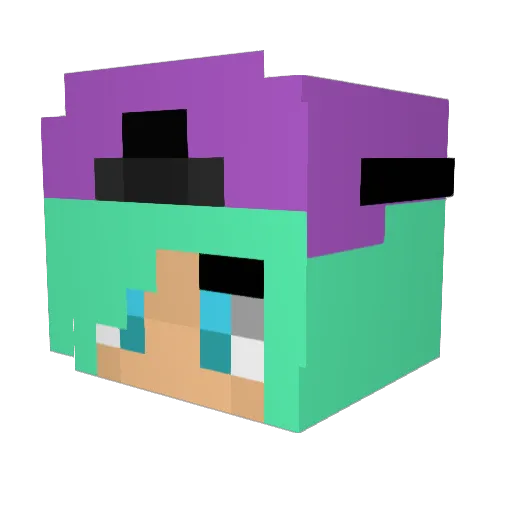 ReynaMarie Minecraft avatar head, 3D render