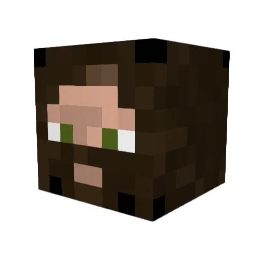 ReynardFox Minecraft avatar head, 3D render