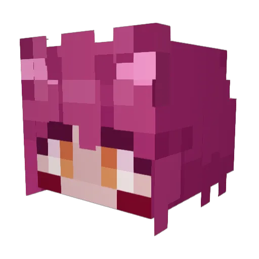 ReynardFoxBerry Minecraft avatar head, 3D render