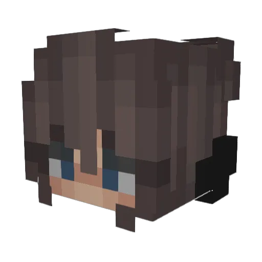 Reyndigo Minecraft avatar head, 3D render