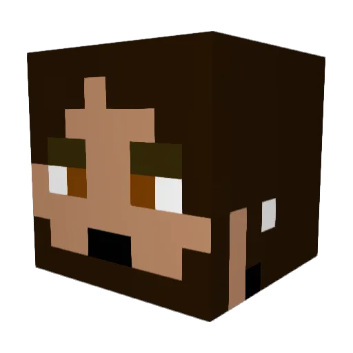 Reyneir Minecraft avatar head, 3D render