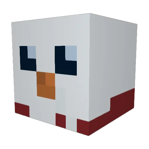 ReyniReyn Minecraft avatar head, 3D render