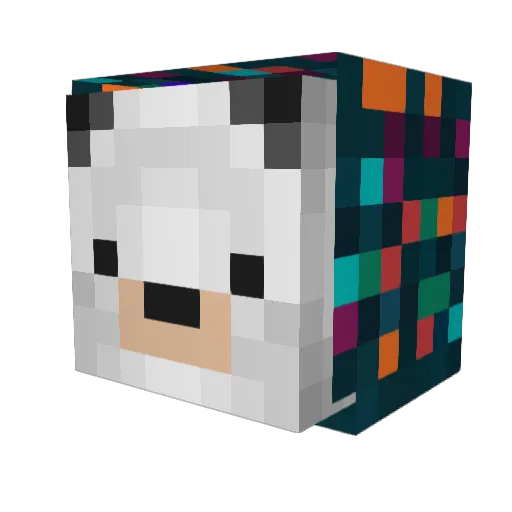 Reynon Minecraft avatar head, 3D render