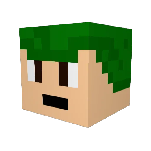 Reyoss Minecraft avatar head, 3D render