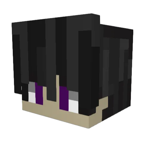 Reyraaq Minecraft avatar head, 3D render