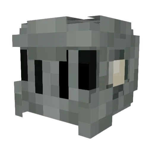 Reyuzuart Minecraft avatar head, 3D render