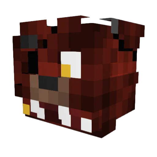 Reyx11Zombie Minecraft avatar head, 3D render