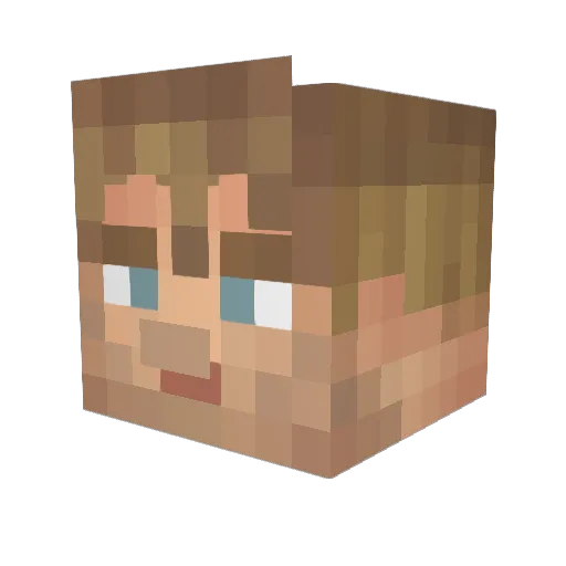 Reyzeo Minecraft avatar head, 3D render