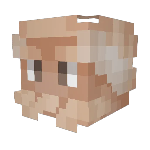 Reyzeros Minecraft avatar head, 3D render