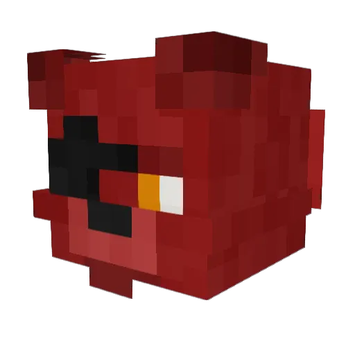 Reyzra Minecraft avatar head, 3D render