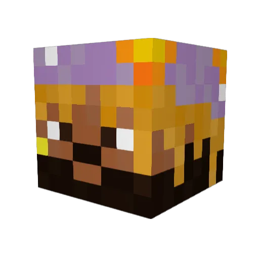 Rez458 Minecraft avatar head, 3D render