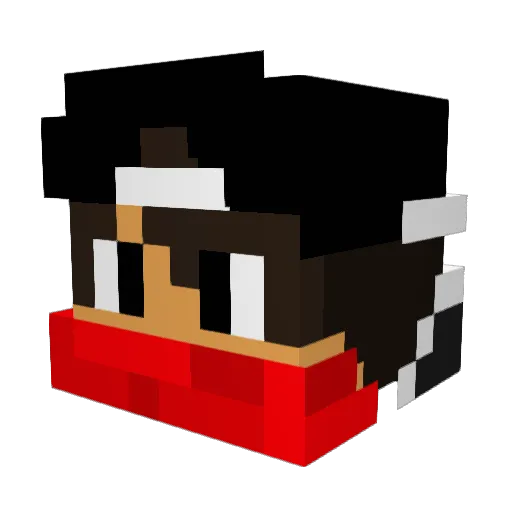 Rez7z Minecraft avatar head, 3D render