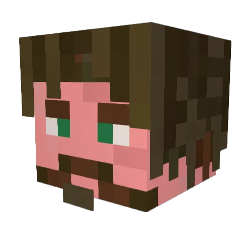 RezBear Minecraft avatar head, 3D render