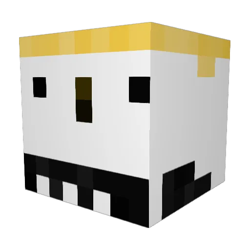 Rez_Ghost21 Minecraft avatar head, 3D render