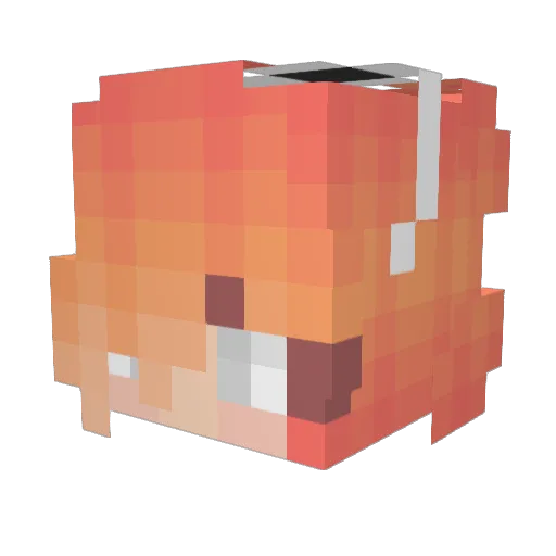 Rezakitez Minecraft avatar head, 3D render