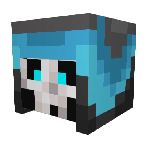 Rezarro Minecraft avatar head, 3D render