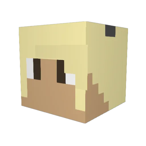 Rezende07 Minecraft avatar head, 3D render