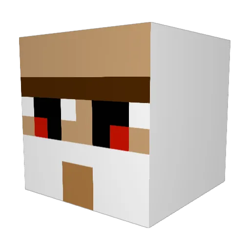 Rezer1st Minecraft avatar head, 3D render
