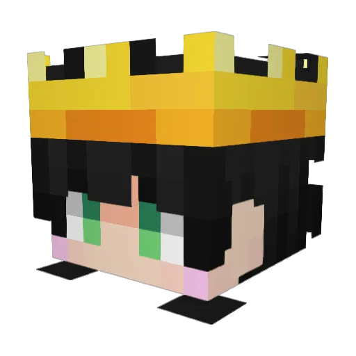 Rezhaii Minecraft avatar head, 3D render