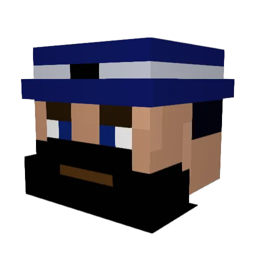 RezokTM Minecraft avatar head, 3D render