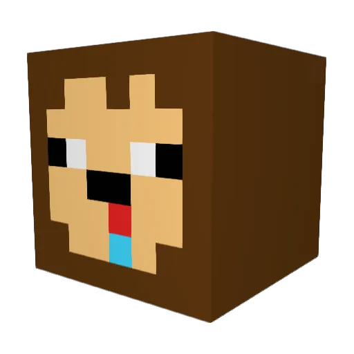 RezusVN Minecraft avatar head, 3D render