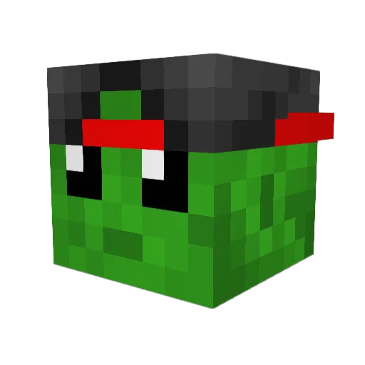 RezyBear Minecraft avatar head, 3D render